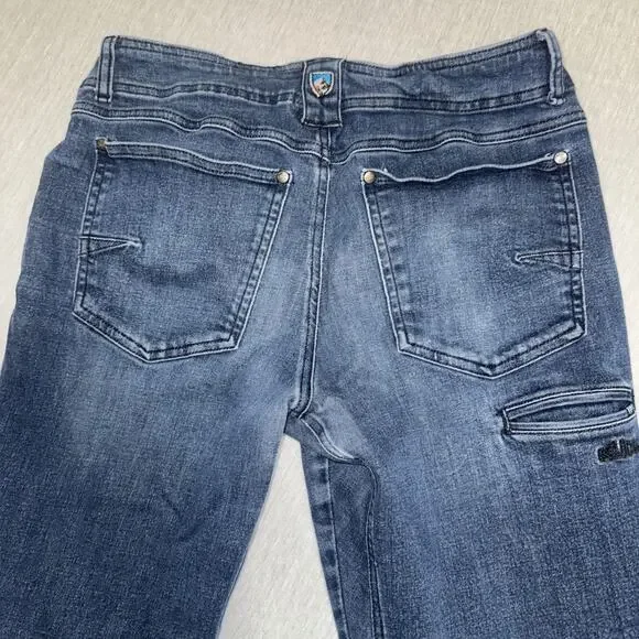 Kuhl Denim Tapered Blue Jeans Size 31x32 Indigo Dye Stretch Mid Rise - Picture 10 of 11